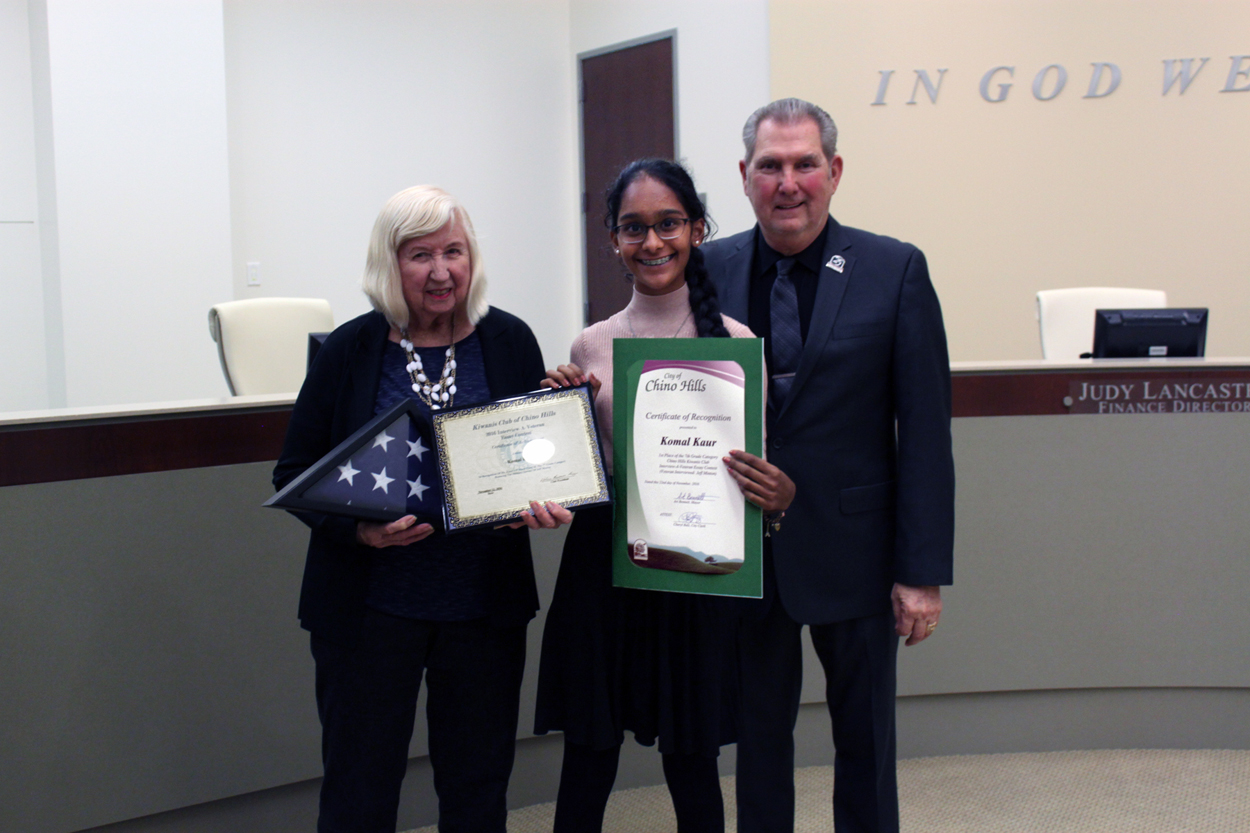 Interview a Veteran Contest's 7th Grade 1st Place Winner Komal Kaur